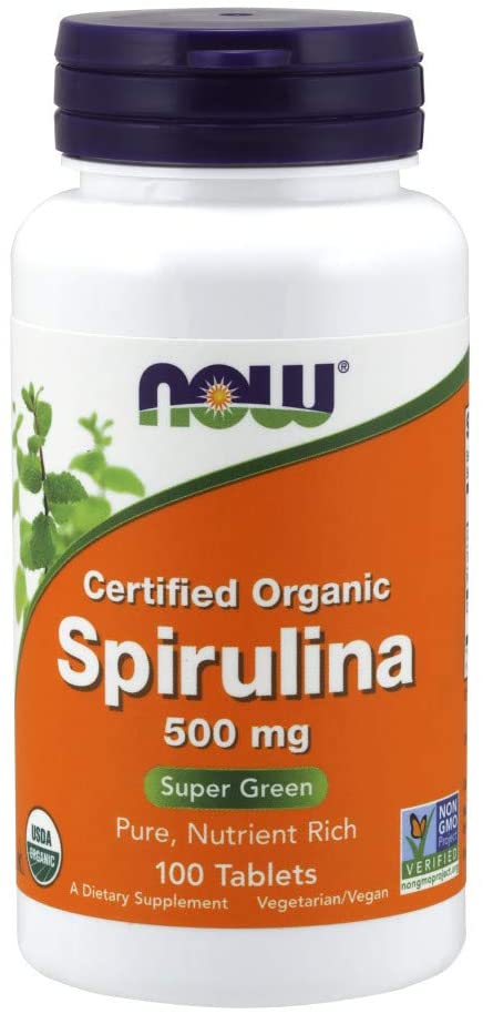 NOW Spirulina, 500 mg, 100 Tablets