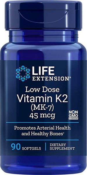 Life Extension Low-Dose Vitamin K2, 45 mcg, 90 Softgels