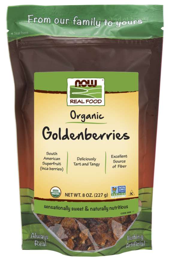 NOW Real Food™ Certified Organic GoldenBerries, 8 oz
