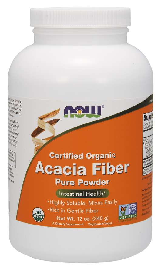 NOW Organic Acacia Fiber, 12 oz