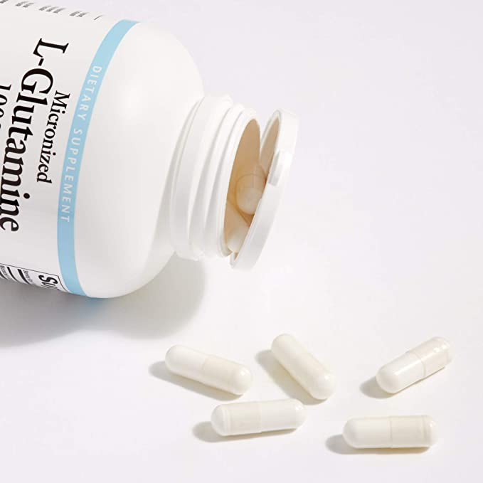 Natural Factors Micronized L-Glutamine, 1000 mg, 180 Vegetarian Capsules