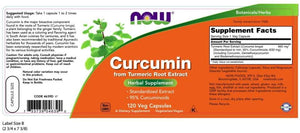 NOW Turmeric Curcumin Gels, 120 Veg Capsules