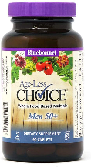 Bluebonnet Nutrition Age-Less Choice® Whole Food-Based Multiple for Men 50 plus, 90 Caplets