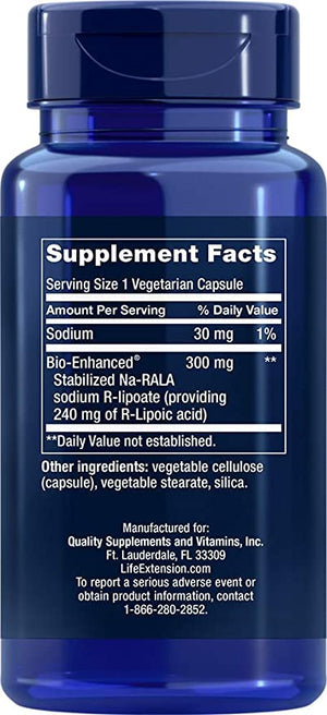 Life Extension Super R-Lipoic Acid, 240 mg, 60 Vegetarian Capsules