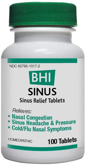 MediNatura BHI Sinus Homeopathic Medication, 100 Tablets