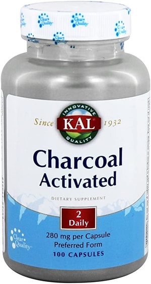 KAL Charcoal, Activated Coconut Shell 280mg | 100 Capsules