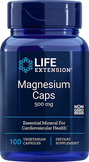 Life Extension Magnesium Caps, 500 mg, 100 Vegetarian Capsules