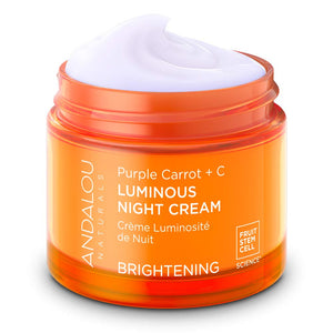 Andalou Naturals Brightening Purple Carrot + C Luminous Night Cream, 1.7 fl oz