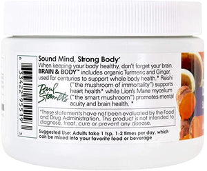 Host Defense, MycoBotanicals Brain & Body Mushroom Powder, Support for Brain, Heart and Digestive Health, Certified Organic Supplement, 3.5 oz (33 Servings)