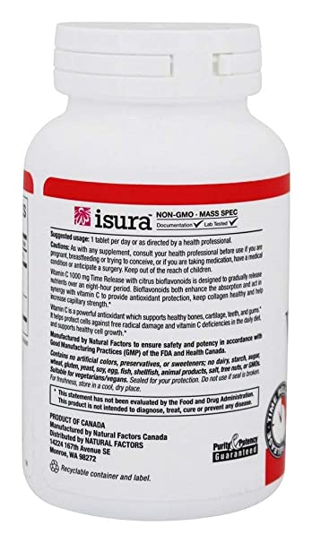 Natural Factors - Vitamin C 1,000 mg Time Release 90 Tablets