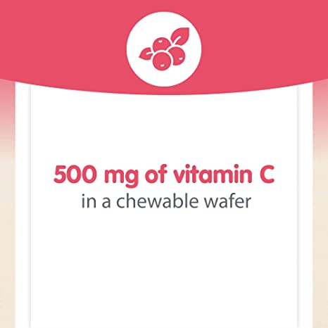 Natural Factors Fruit-Flavor Chew C Mixed Fruit, 500 mg, 90 Chewable Wafers