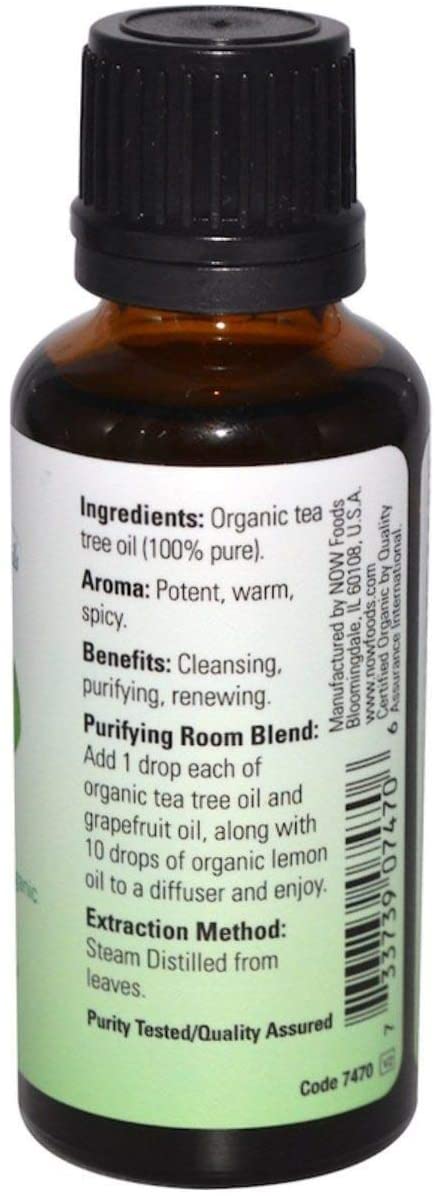 NOW Foods Organic Essential Oils Tea Tree, 1 fl oz