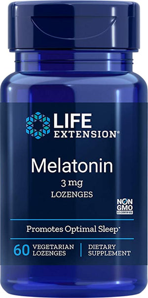 Life Extension Melatonin, 3 mg, 60 Lozenges