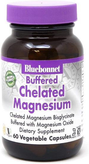 Bluebonnet Nutrition Albion® Buffered Chelated Magnesium, 200, 60 Vegetable Capsules