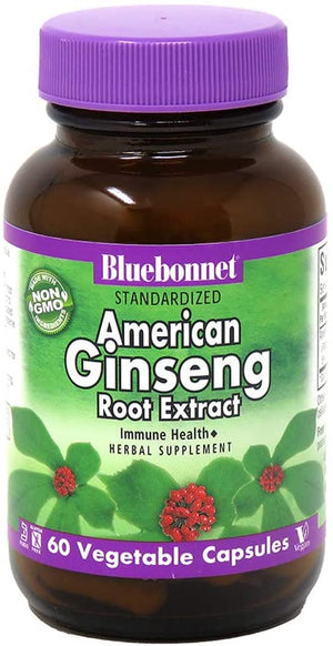 BlueBonnet American Ginseng Root Extract Supplement, 60 Count