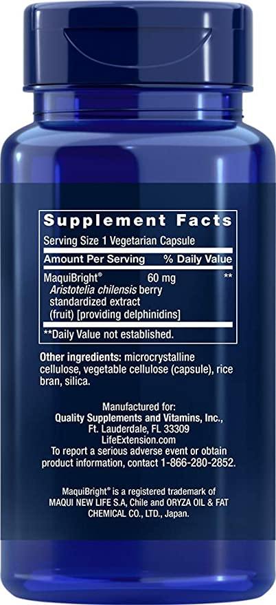 Life Extension Tear Support with Maquibright 60 mg, 30 Vegetarian Capsules - Discount Nutrition Store