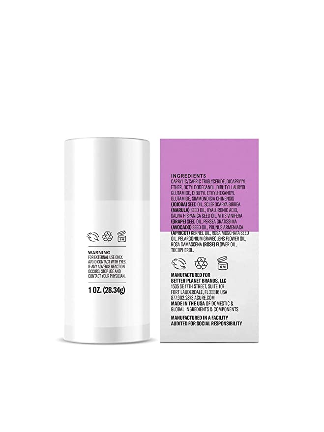 Acure, Radically Rejuvenating Serum Stick 100 Vegan Provides AntiAging Support Marula Rose Oil Avocado Oil Hydrates Rejuvenates, Clear, Scented, 1 Ounce