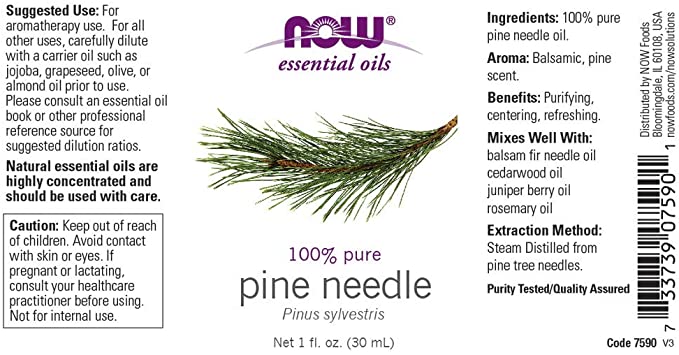 NOW Foods Essential Oils Pine Needle, 1 fl oz