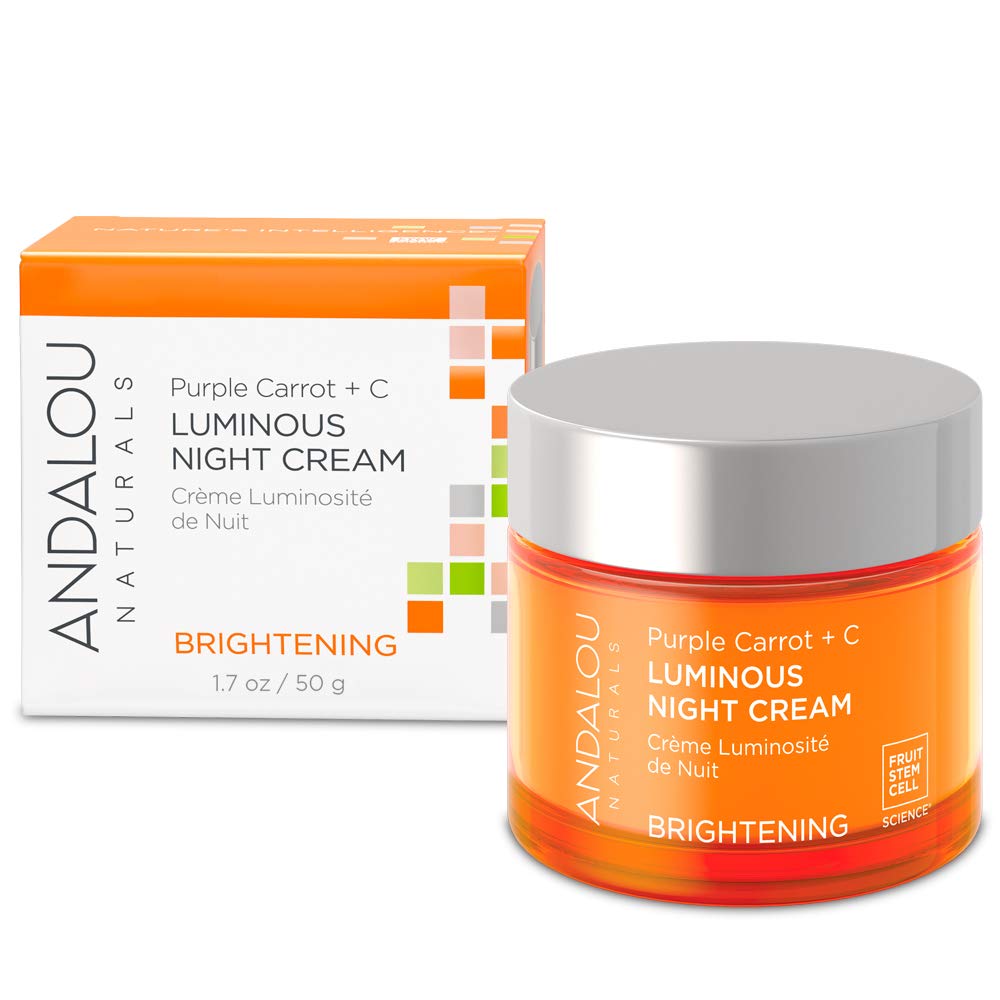 Andalou Naturals Brightening Purple Carrot + C Luminous Night Cream, 1.7 fl oz