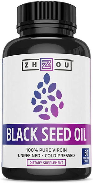 Zhou Black Seed Oil, Cold Pressed, 60vcaps