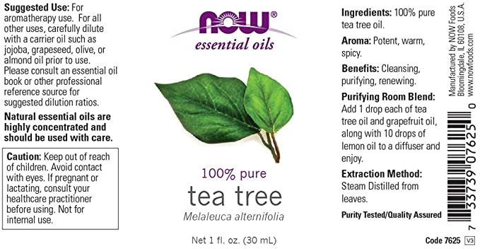 NOW Essential Oils Tea Tree, 1 fl oz