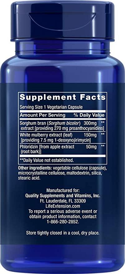 Life Extension Tri Sugar Shield, 60 Vegetarian Capsules - Discount Nutrition Store