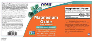NOW Magnesium Oxide Pure Powder, 8 oz