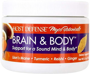 Host Defense, MycoBotanicals Brain & Body Mushroom Powder, Support for Brain, Heart and Digestive Health, Certified Organic Supplement, 3.5 oz (33 Servings) - Discount Nutrition Store