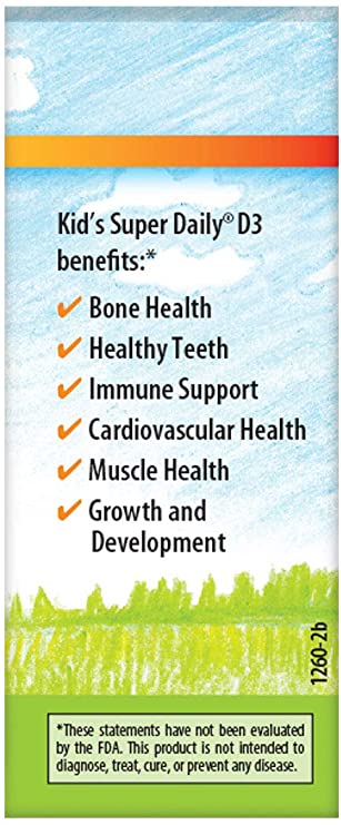 Carlson - Kid&#39;s Super Daily D3, Kids Vitamin D Drops, 400 IU (10 mcg) per Drop, Heart Health, Immune Support, Vegetarian, Liquid Vitamin D Drops, Unflavored, 365 Drops