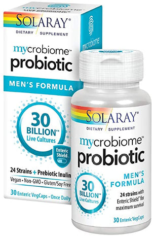 Solaray Mycrobiome™ Probiotic Men's Formula, 30 billion CFU, 30 Enteric VegCaps