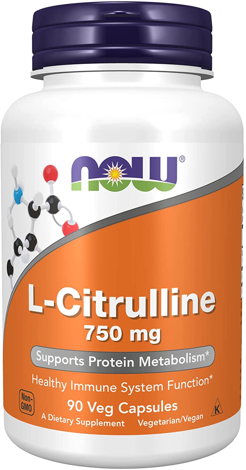 NOW Foods Supplements, L-Citrulline 750 mg, Supports Protein Metabolism*, Amino Acid, 90 Veg Capsules