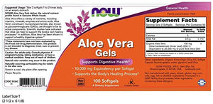 NOW Foods Aloe Vera Gels, 100 Softgels