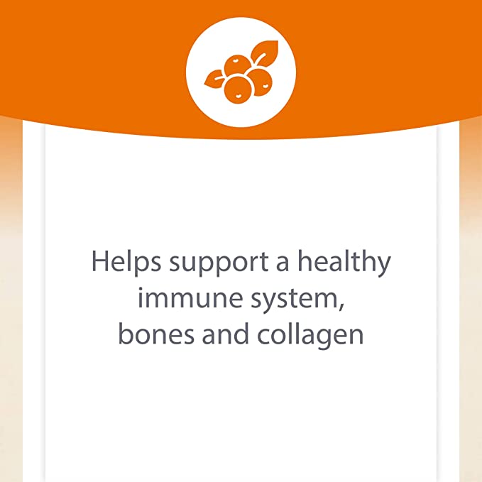 Natural Factors 100% Natural Fruit Chew C Tangy Orange, 500 mg, 180 Chewable Wafers