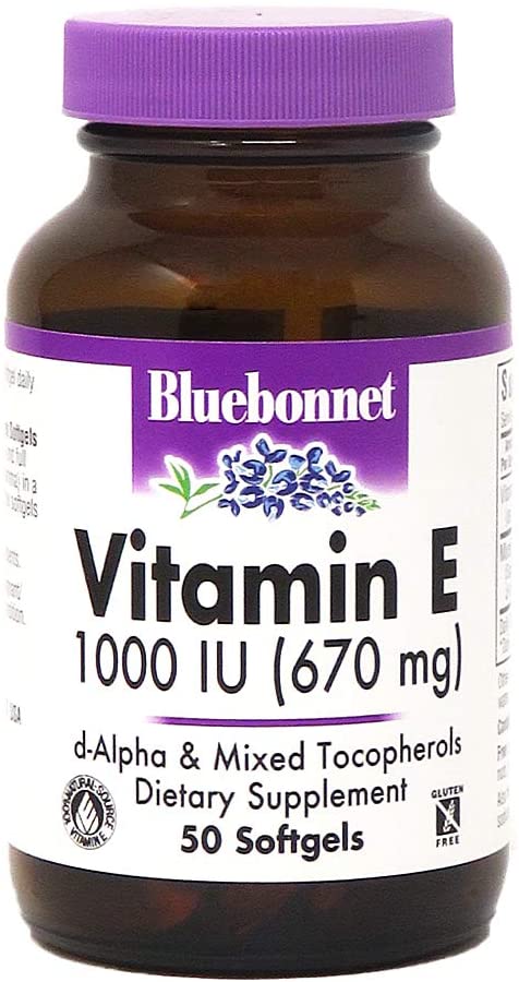 BlueBonnet Vitamin E 1000 IU Mixed Softgels, 50 Count