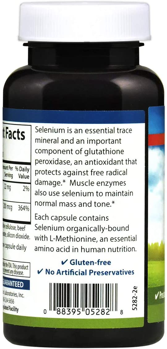 Carlson - Selenium, 200 mcg Yeast-Free, Prostate Health &amp; Immune Support, Antioxidant, 180 capsules