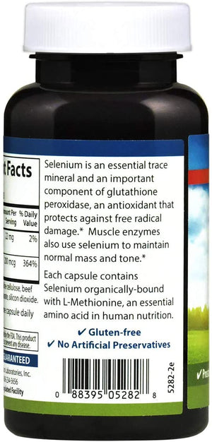 Carlson - Selenium, 200 mcg Yeast-Free, Prostate Health & Immune Support, Antioxidant, 180 capsules