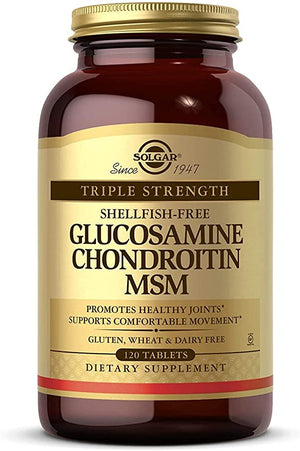 Solgar Triple Strength Glucosamine Chondroitin MSM Shellfish Free, 120 Tablets