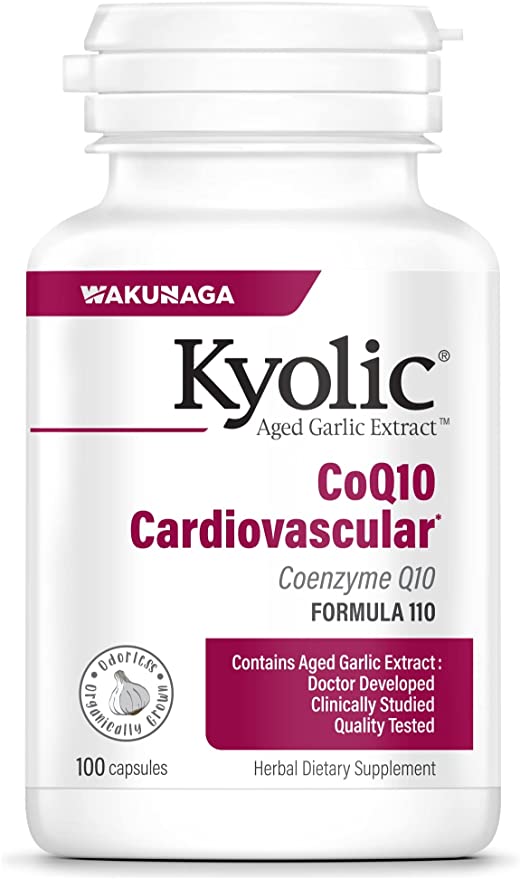 Kyolic Aged Garlic Extract Formula 110 CoQ10 Cardiovascular, 100 Capsules