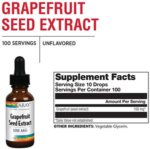 Solaray Grapefruit Seed Extract, 100 mg, 1 fl oz