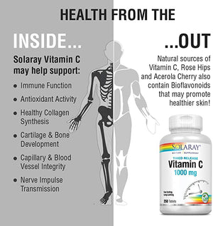 Solaray Vitamin C, 1000 mg, 250 Tablets