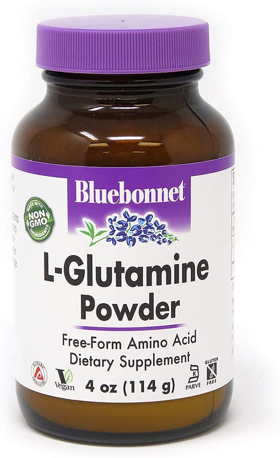 Bluebonnet Nutrition L-Glutamine Powder 5000mg, Supports Immune Function*, Nitrogen Transporter*, Soy-Free, Gluten-Free, Non-GMO, Kosher Certified, Vegan, 4 oz Bottle, 23 Servings