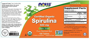 NOW Spirulina, 500 mg, 100 Tablets
