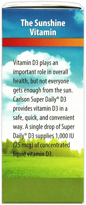 Carlson Super Daily D3® Liquid, 1000 IU, 0.38 fl oz