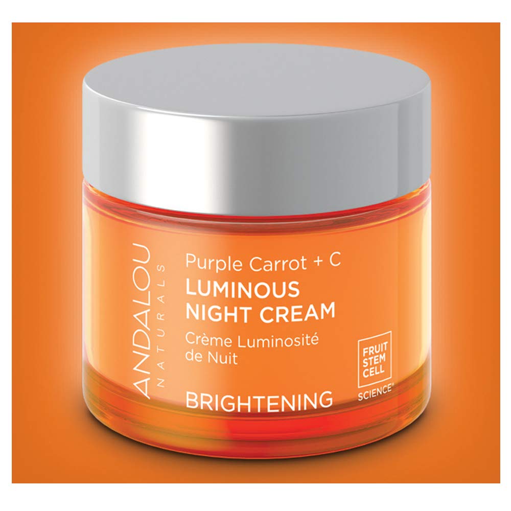 Andalou Naturals Brightening Purple Carrot + C Luminous Night Cream, 1.7 fl oz