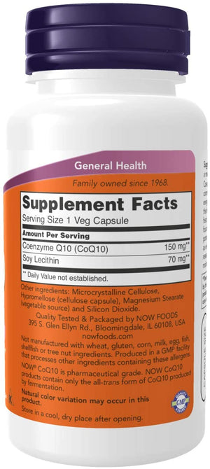 NOW Foods CoQ10, 150 mg, 100 Vcaps®