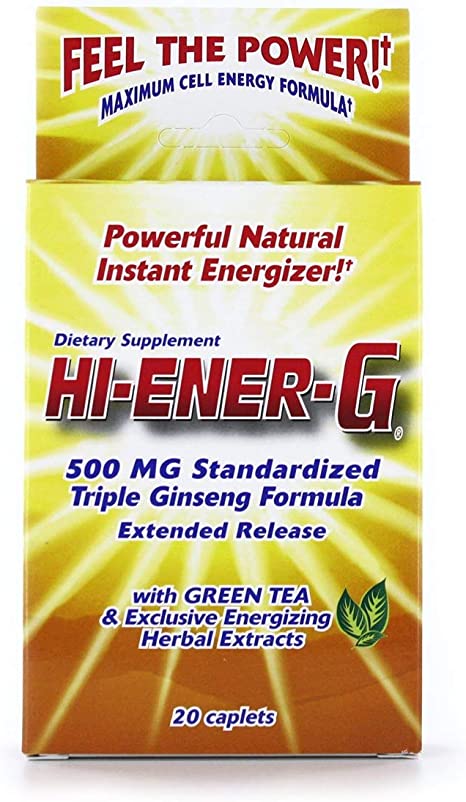Windmill Hi-EnerG Triple Ginseng Energy Supplement, 500 mg, 20 servings