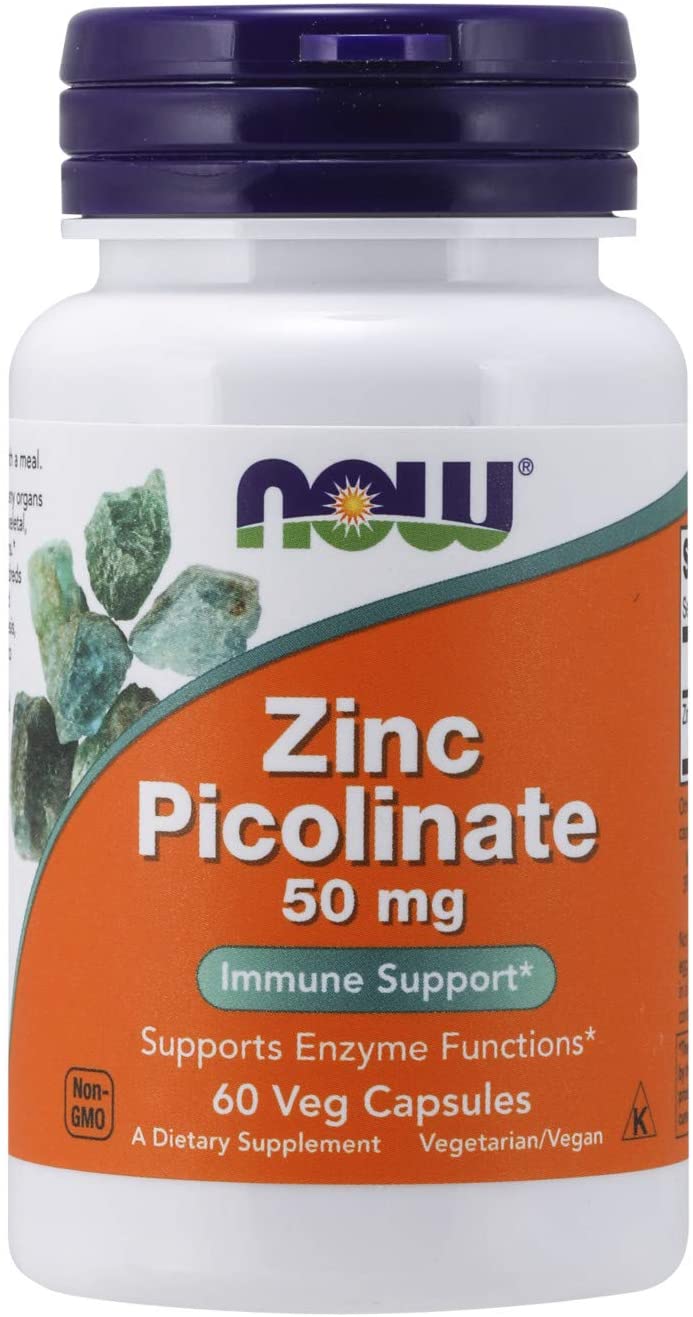 NOW Foods Zinc Picolinate, 50 mg, 120 Vegetarian Capsules
