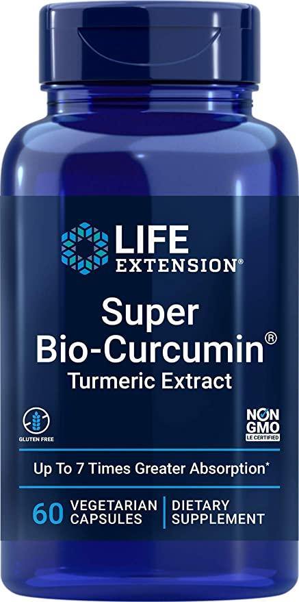 Life Extension Super Bio-Curcumin Turmeric Extract 400mg, 60 Vegetarian Capsules - Discount Nutrition Store