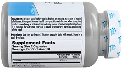 KAL Charcoal, Activated Coconut Shell 280mg | 100 Capsules