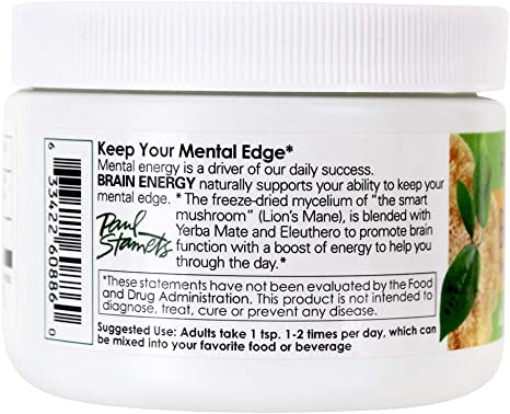 Host Defense - MycoBotanicals Brain Energy Support Powder - 3.5 oz.